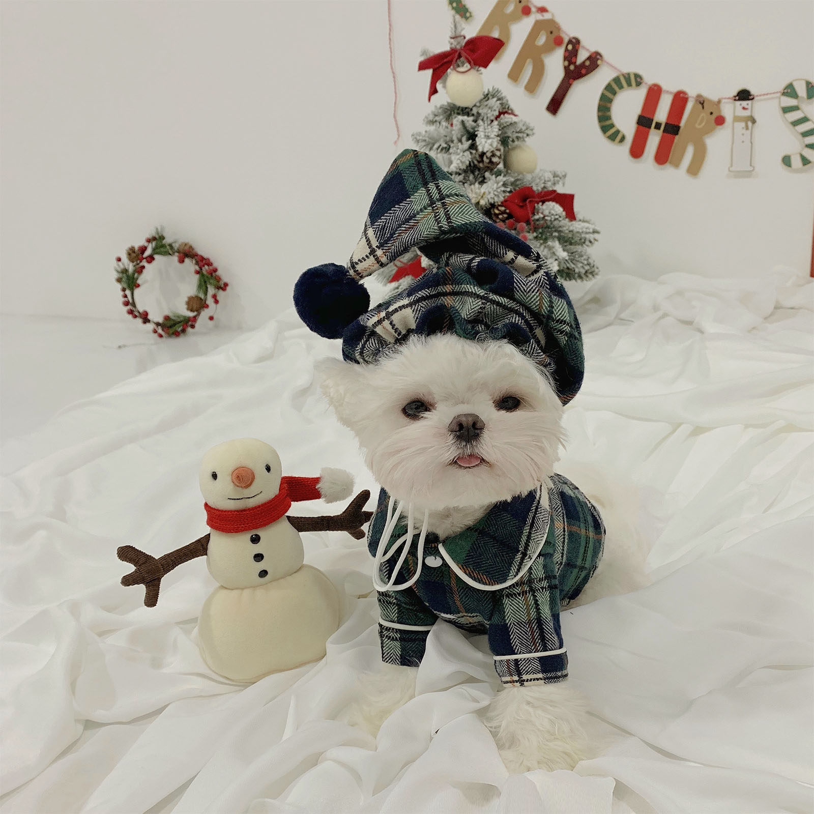 经典格纹睡衣nomnom猫狗通用