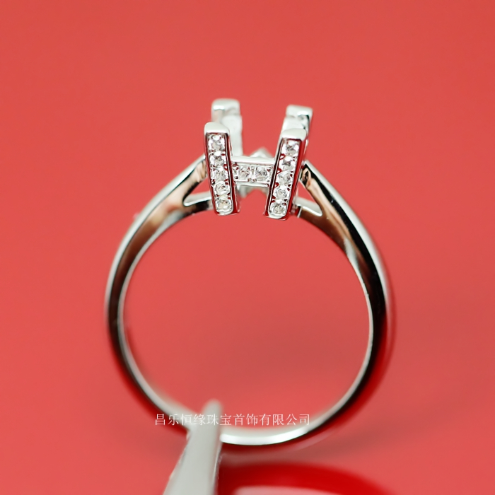 固定圈925纯银镀白金圆6.5mm