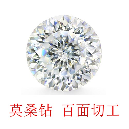 贵菲尔百面切工莫桑石裸石
