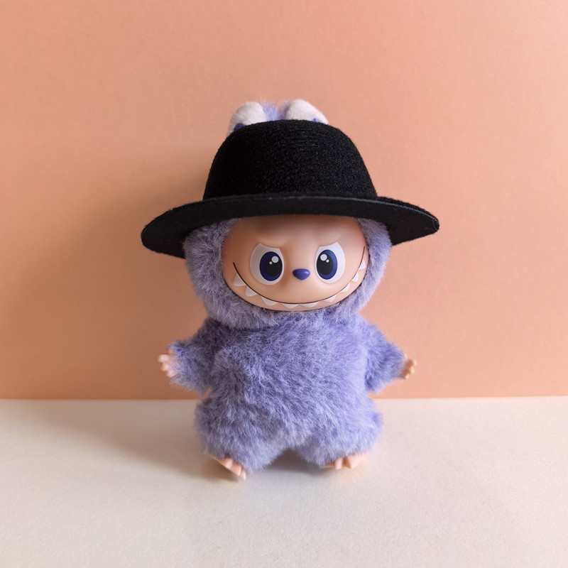 拉布布4.0mini黑色硬壳英伦帽子