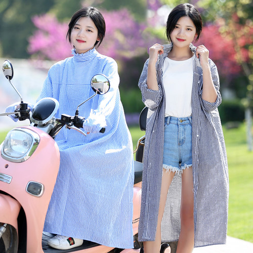 骑车摩托车电动车披肩中长款长袖