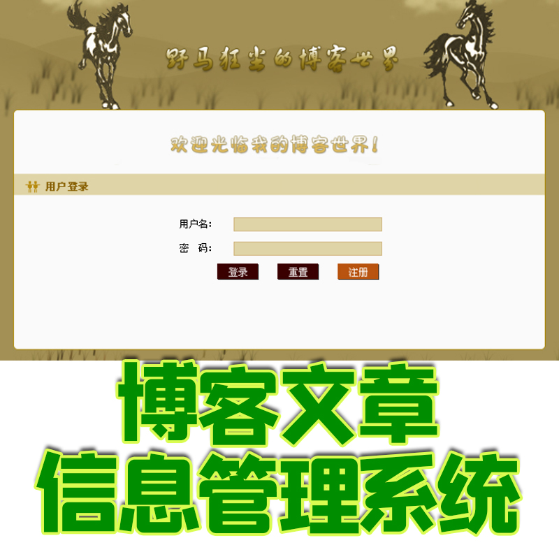 博客文章信息管理系统java投票公告留言JSP Servlet源代码blog