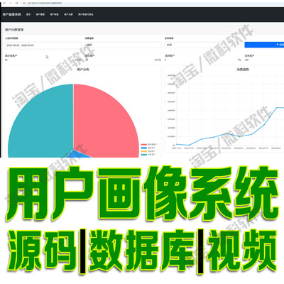 用户画像系统flask消费数据分析Bootstrap+ECharts源码MySQL