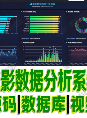 可视化大屏图表django电影数据管理与分析系统python源码sqlite