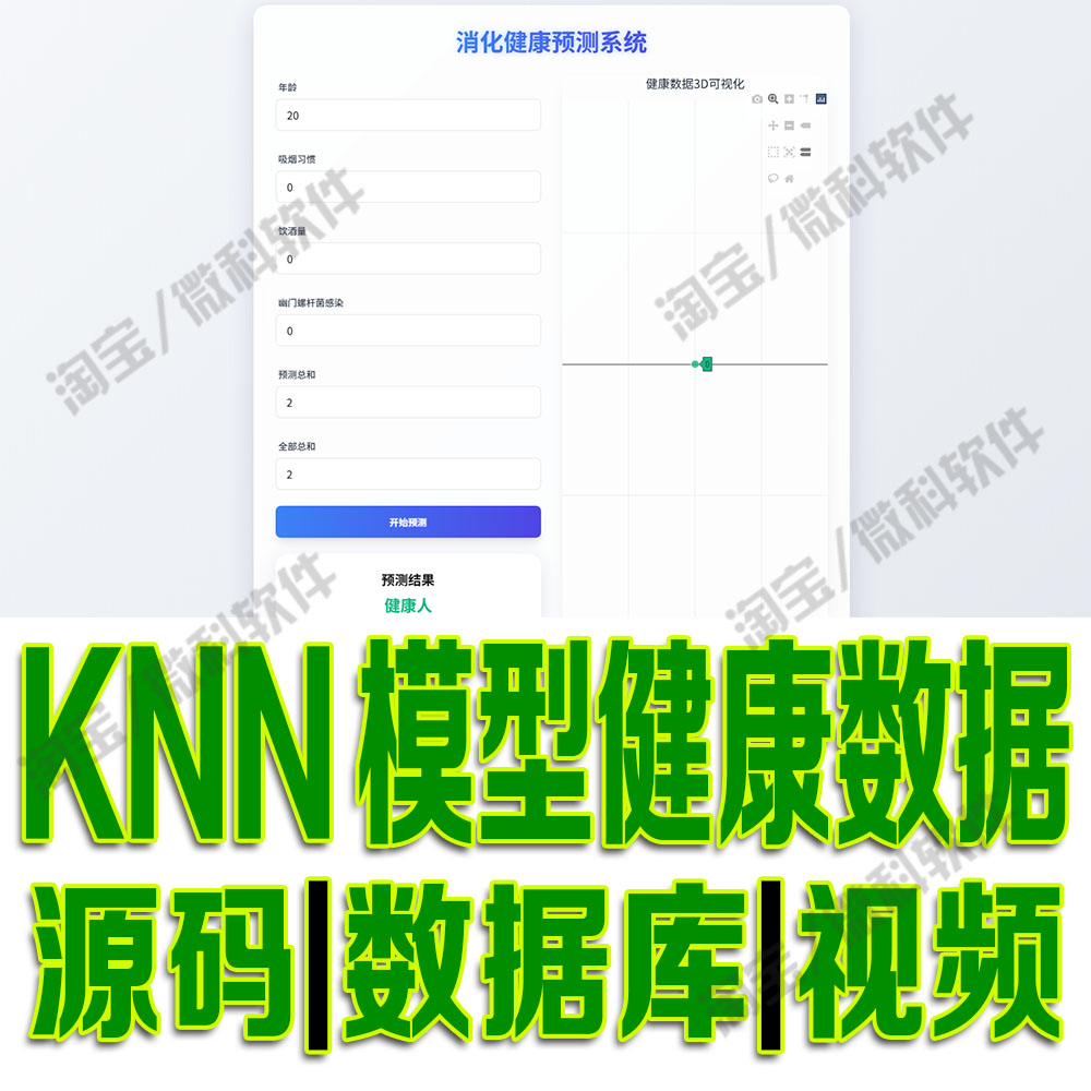 消化健康预测系统KNN数据可视化分析flask深度学习python源码