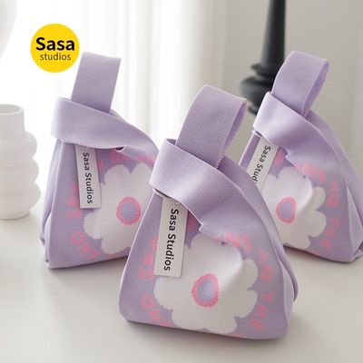 外出小拎包手提包上班族紫色女小袋子包女手拎手提手挽包生日礼品