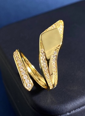 新品李羲承西村力同款蛇形戒指