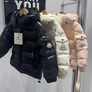 儿童羽绒服男童短款冬季加厚保暖三防亮面中大童女童外套