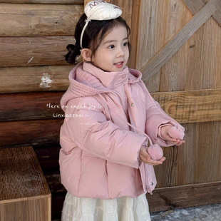公主风加厚冬装 洋气儿童棉衣韩版 宝宝棉袄外套 新款 女童棉服冬季