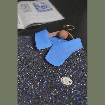 设计感克莱因蓝显白小众假领子