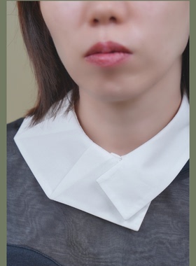 时髦藏在细节里～不规则设计假领