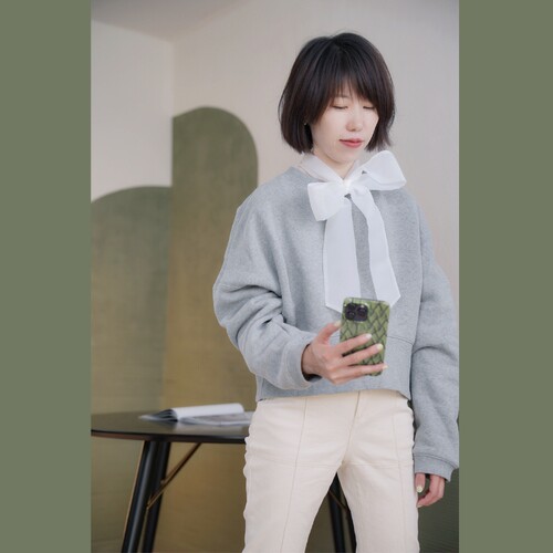 韩剧大女主~欧根纱蝴蝶结假领子