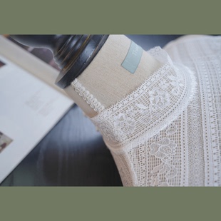 衫 升级返场～媲美古董法蕾白色优雅高级感蕾丝高领打底衫 无袖