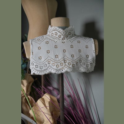 高级不俗~vintage风高领蕾丝假领