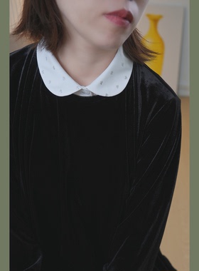 鬼马少女元宝领显瘦假领子