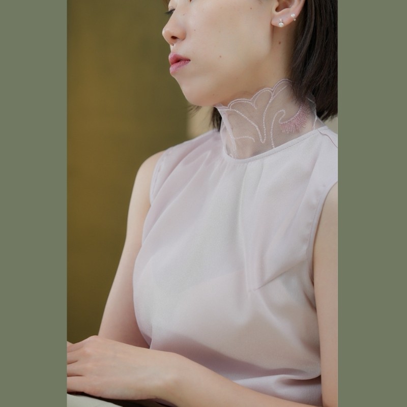 柔焦感~高级唯美睫毛高领假领子