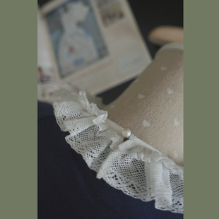 田园风智性书呆子~舒适文艺纯棉奶白色蕾丝边内搭假领子女随想铺