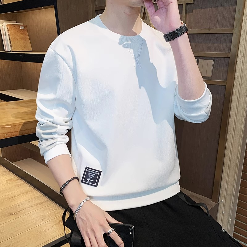 潮流官方旗舰店正品宽松卫衣男士重磅休闲上衣服秋冬款长袖无帽外
