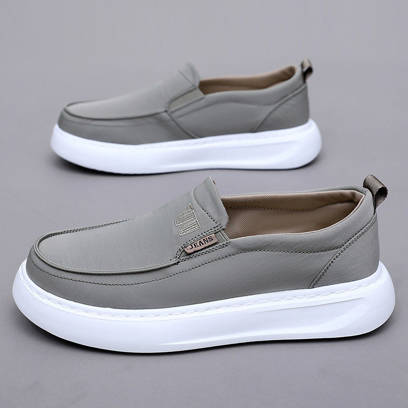 春秋男士一脚蹬布鞋休闲软底轻便懒人鞋老北京布鞋防滑防水开车鞋