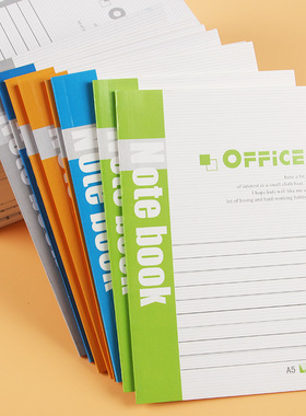 笔记本子简约小学生用初中办公用品工作记事本A5软抄本软皮记录本