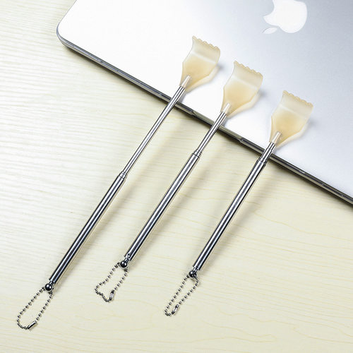 便携式抓痒器不锈钢不求人痒痒挠抓背器挠痒耙四节伸缩抓痒器43cm