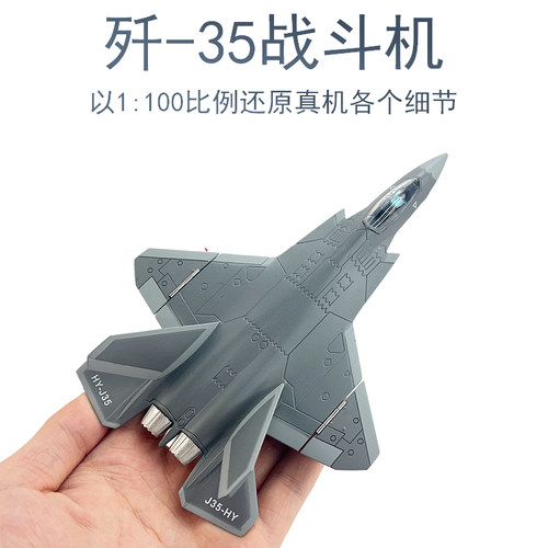 舰载机国防教育熊猫模型歼35