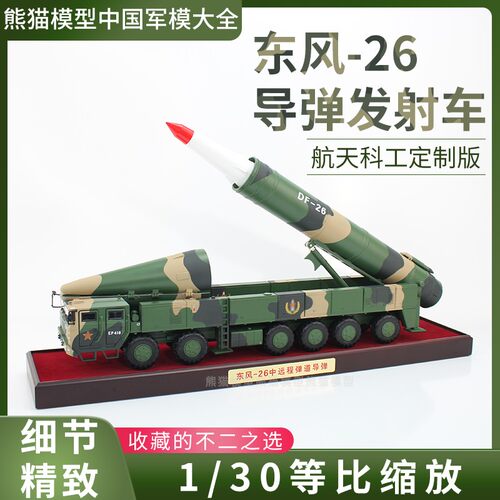 熊猫模型东风26导弹车老兵退伍