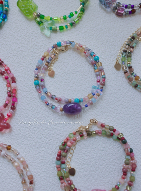 福利款｜甜美可爱双层随心配手链ins小清新两圈叠戴撞色闺蜜手串