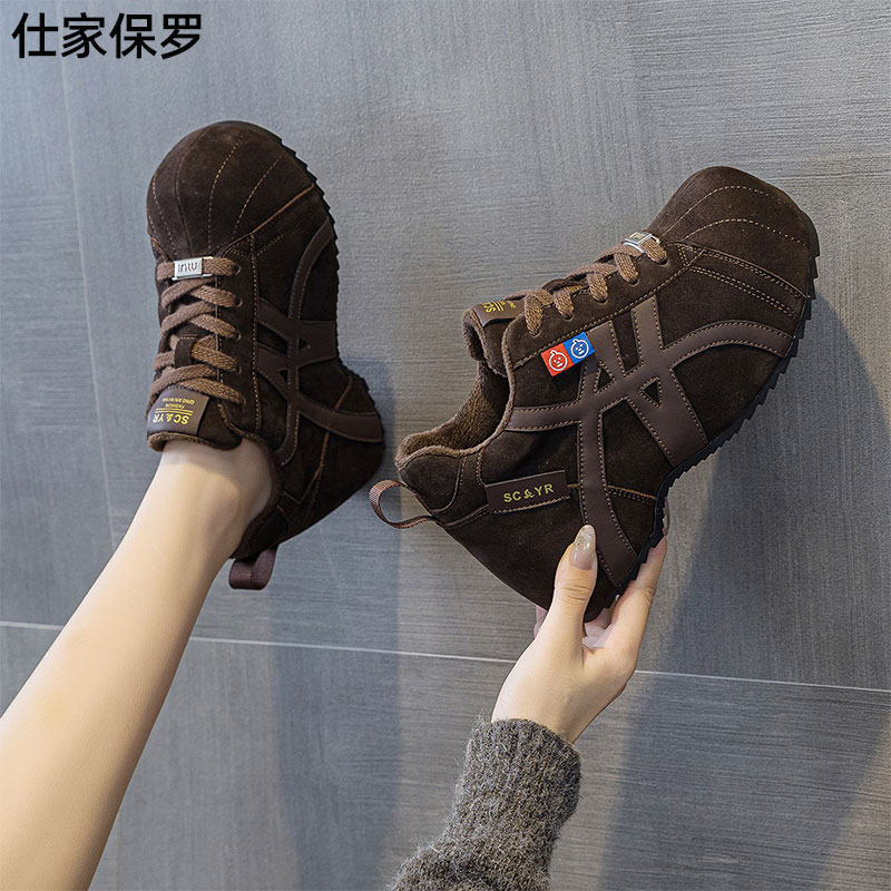 大头勃肯鞋女2025秋季女鞋德训鞋厚底增高休闲时尚百搭美式复古女