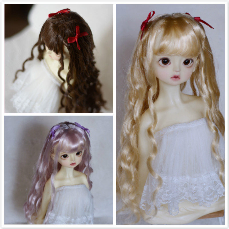 BJD3分/4分/6分假发复古卷发