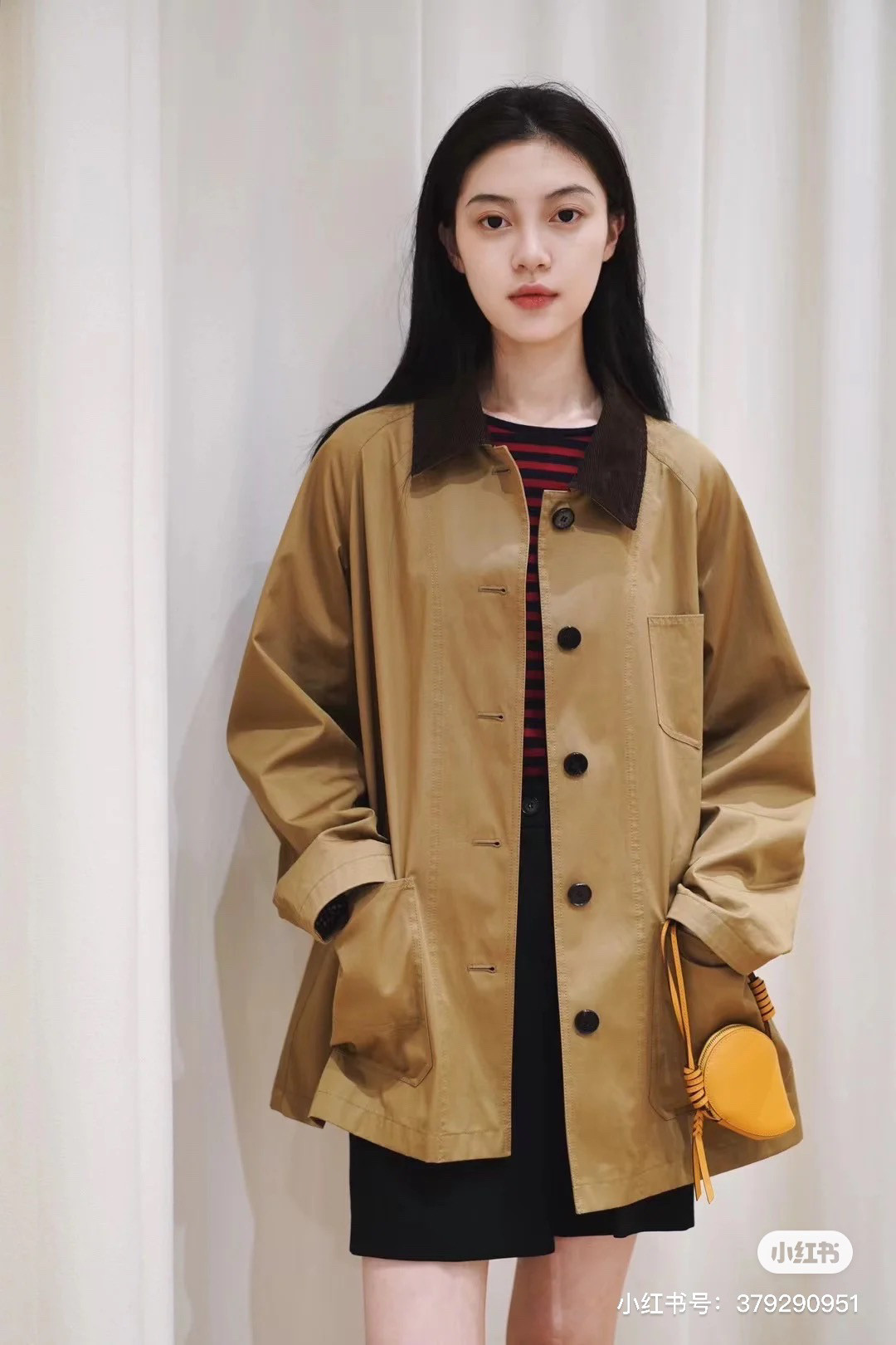 断码特价小禾2024秋季新款高密斜纹棉短外套夹克女