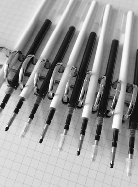 新款恒星狩猎者替换芯 直液式水笔芯M63平替中性0.5塑料管顺