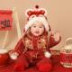 婴儿拜年服冬季 新款 连体衣百天抓周周岁礼服男宝女宝汉服过年衣服