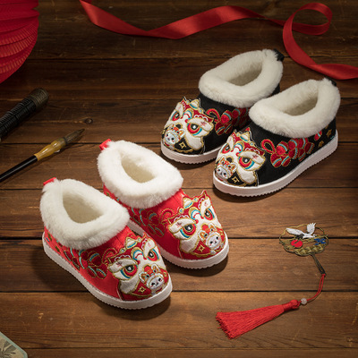 儿童汉服鞋冬款加绒中国风