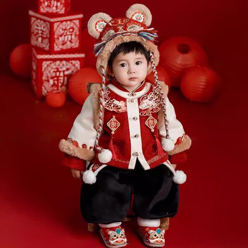 儿童古风帽子加绒保暖传统