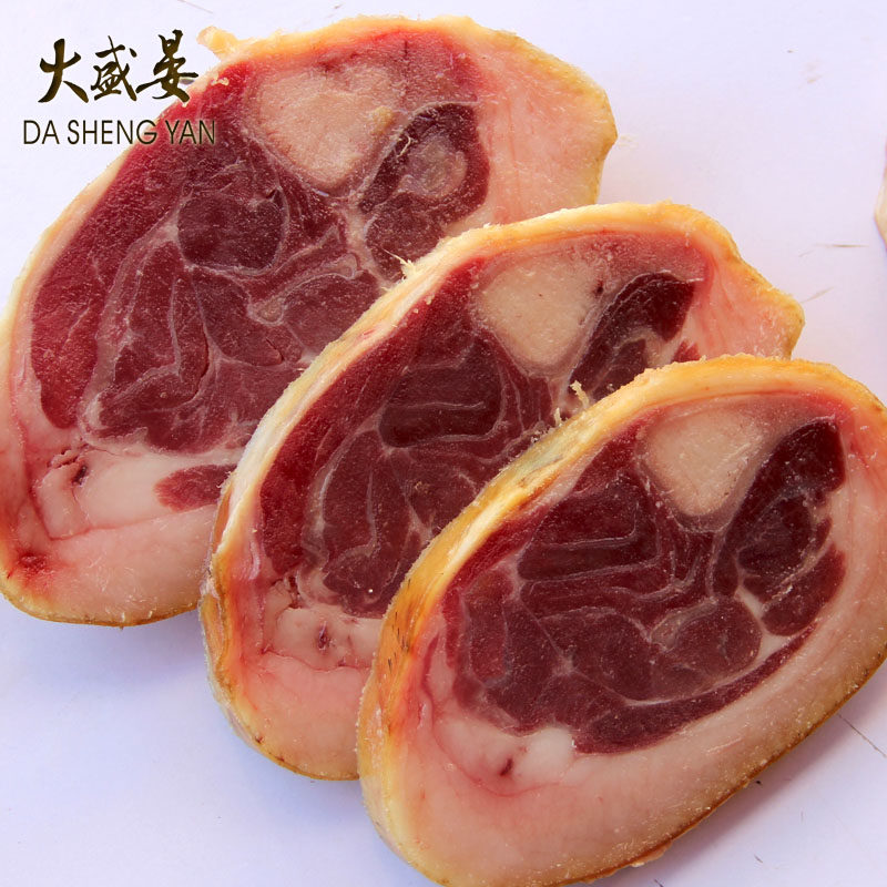 大盛晏带骨金钱腿切片火腿蹄髈带骨煲汤江浙沪朋友喜爱的500克