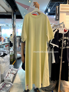 韩国代购 进口时尚 新款 泡泡袖 纯色大摆孕妇连衣裙 孕妇装 2022夏季