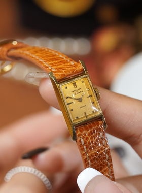 橙里橙气气质增分的江 50年代18k江江古董表