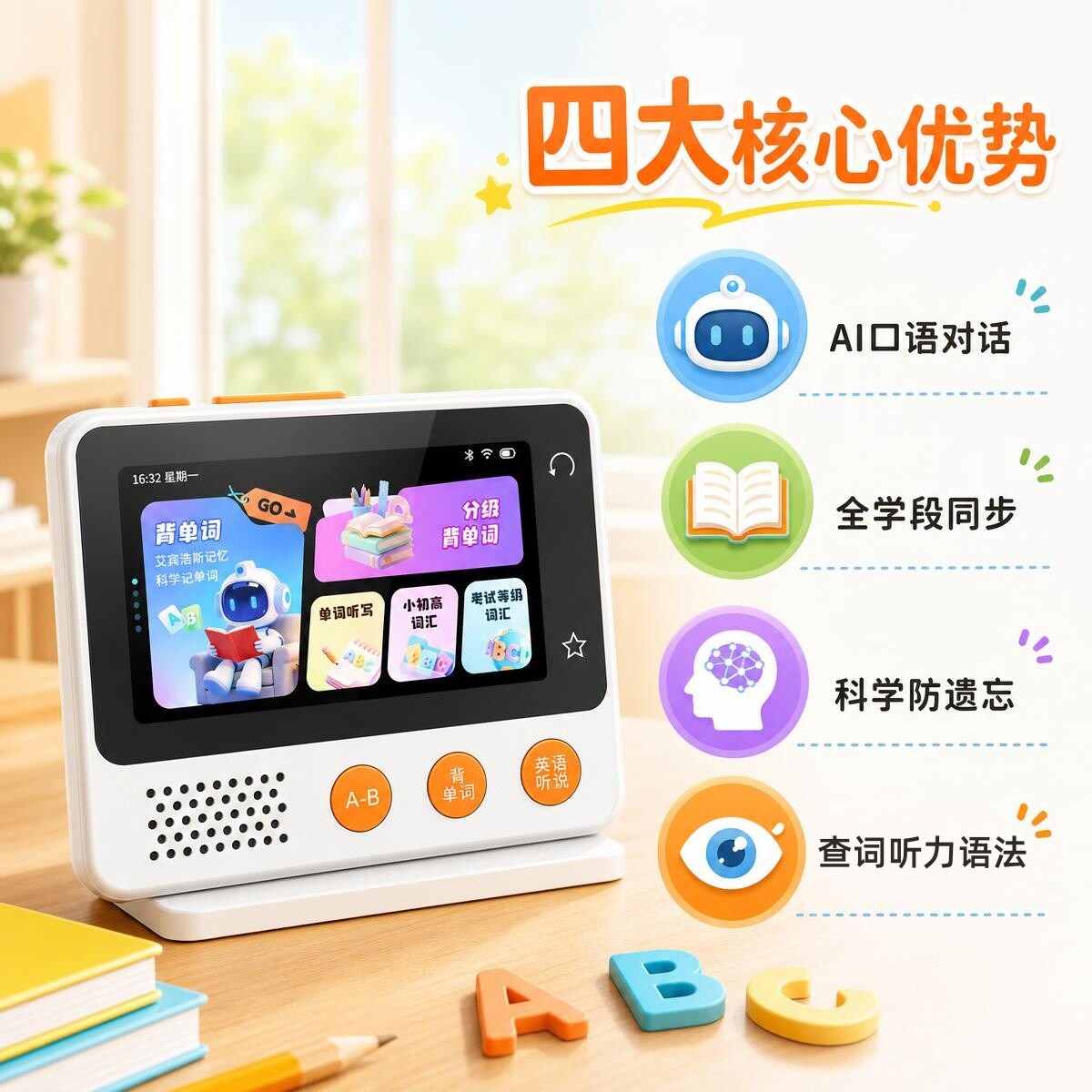 高中3500英语电子单词机学习机小学初大学考研学生神器墨水屏便携