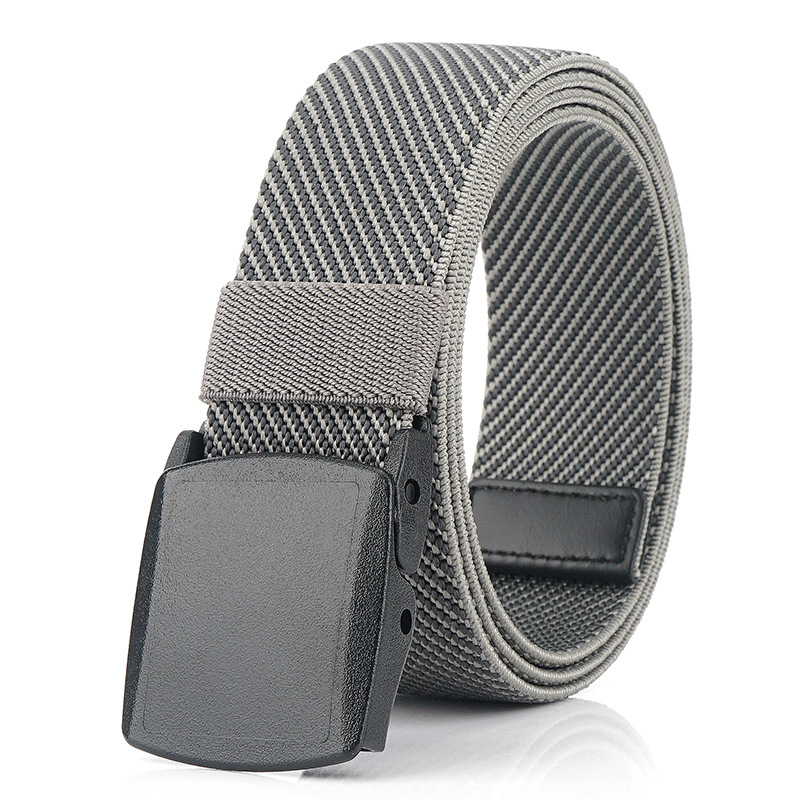 秋季新款休闲弹力腰带男女中性牛仔裤皮带塑钢扣透气无孔时尚潮流