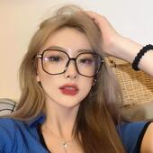 防辐射抗蓝光疲劳电脑护眼睛近视眼镜框女韩版 潮可配度数素颜平光