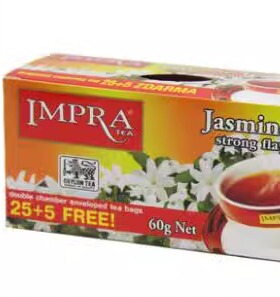 IMPRA英伯伦茉莉花味红茶调味茶30袋泡茶包 红碎茶 2盒起拍  包邮