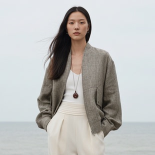 河堤 jetee 」新中式 拉链短外套 COMMON 禅意领小夹克 VALUE「