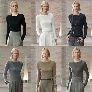 德国扬子100%羊毛无缝一体圆领套头打底毛针织衫 COMMON VALUE