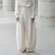 VALUE 休闲裤 「 COMMON 亚麻色垂坠流线型长裤 河堤 jetée 女