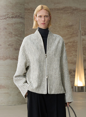 COMMON VALUE「 禅 Pāra 」东方禅意条纹拉链短外套修身立领夹克