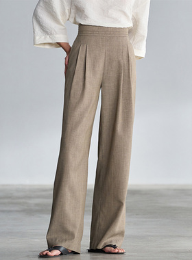 COMMON VALUE「 龛 Niche 」古典腰封阔腿裤 肌理感百搭休闲长裤