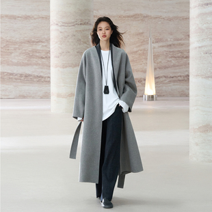」双面羊毛肩领一体袍式 COMMON Pāra 禅 羊绒呢大衣外套 VALUE「