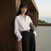 VALUE 春季 休闲简约白衬衫 COMMON 女轻薄通勤慵懒风法式 精雕衬衣