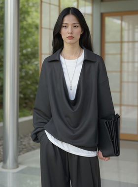 COMMMON VALUE「 禅 Pāra 」奥地利兰精莫代尔卫衣宽松荡领上衣